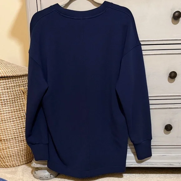 SPANX Airessentials Navy V-Neck Pullover - Picture 4 of 4